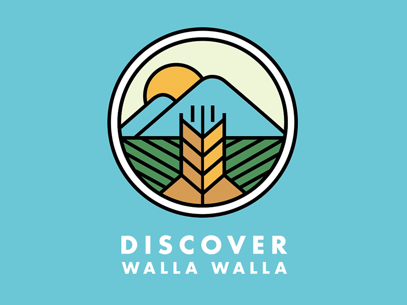Animated Logo for Discover Walla Walla (Blue) after animated effects logo motion walla