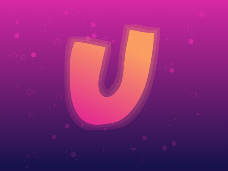 U is for Underwater (36 Days of Type) 36daysoftype05 abstract aftereffects alphabet bubbles gradient letter mograph motiondesign underwater