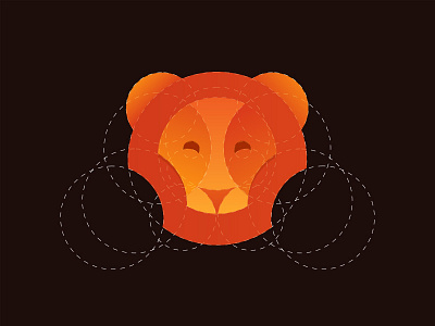 Lion Logo 😺 / Brand Mark Design brand curves davinci design fly golden lion logo mark monogram process ratio