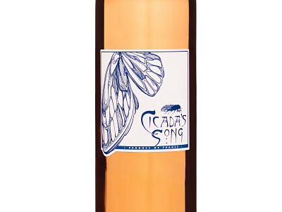 Cicada's Song Rosé branding illustration label rosé