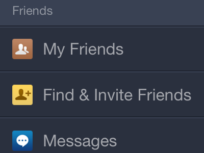 Radar for Facebook Side Menu Preview.