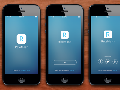 RateMash Welcome/Login/Splash Screens 5 7 app icon ios iphone ratemash screen splash