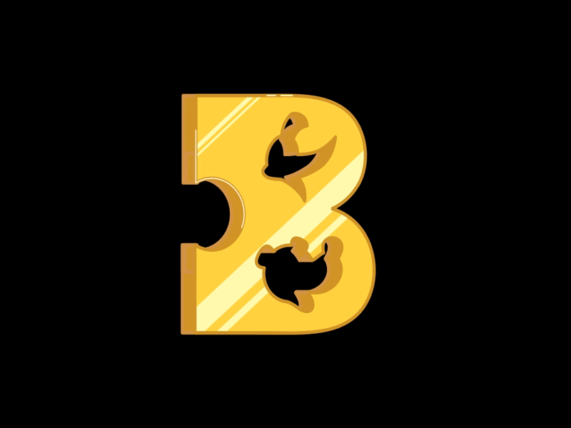 B for Banjo Kazooie after effects animation icon icon animation motion graphics type type animation typography video games