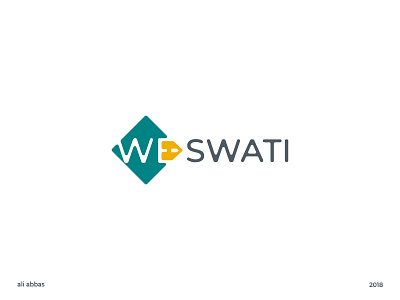 "We Swati" Traveller Logo abstract branding creative design graphic icon identity illustration letter logo mobile sign symbol traveller ui web website