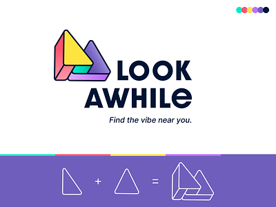 Logo Concept for Look Awhile branding illustrator la letters logo logomark logotype vector
