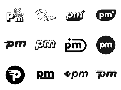 PM Logo Exploration branding concept illustrator logo logomark p pm sparkle star