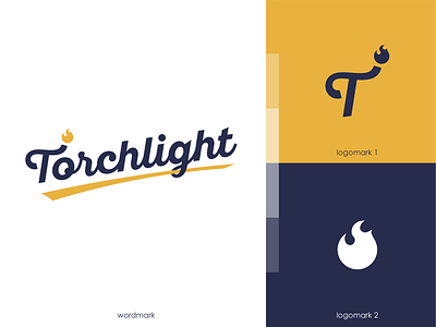 Branding concept branding design fire flame illustration logo logomark mark torch torchlight wordmark