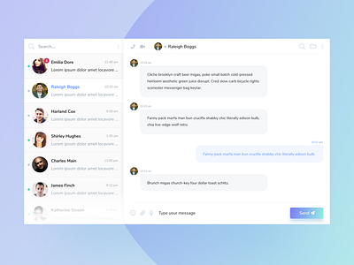 Daily UI 013: Direct Messaging 013 app blue chat daily ui daily ui 013 dailyui direct messaging figma messenger app web