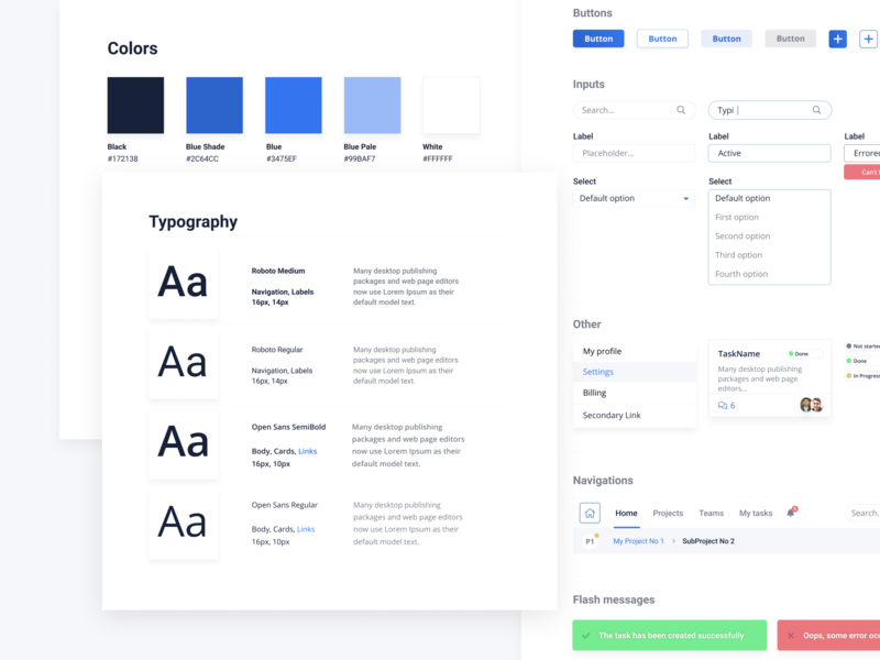 UI Style Guide by Anastasia Kas on Dribbble