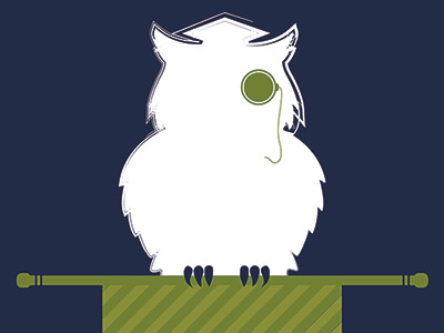 Odd Owl animal illustration monocle owl vector