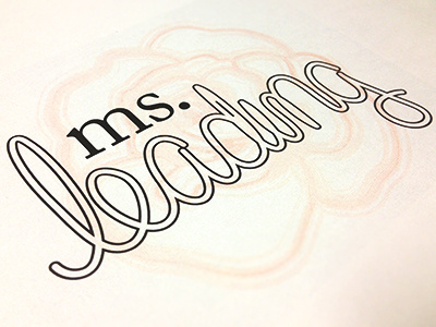 Ms. Leading design fun hand drawn letters lines personal script type typography