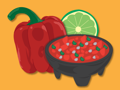 Salsa food illustration salsa vector