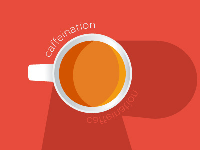 Caffeination coffee flat illustration vector