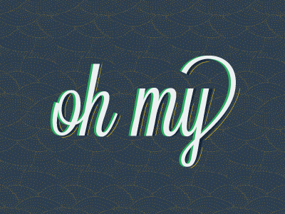 Oh my! accent lines pattern script type typography vector yellow