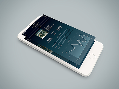 Music Stats data design graph icons interface iphone mobile mockup music ui