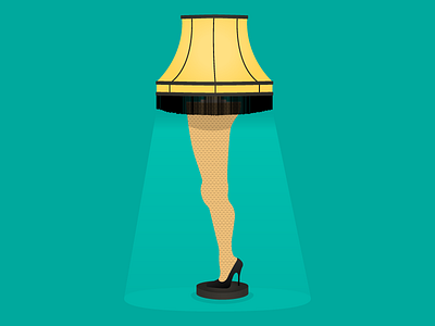 "Fragilé!" christmas fragile holiday illustration lamp leg vector