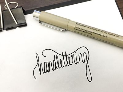 Hand Lettering calligraphy ink lettering pen script type typography