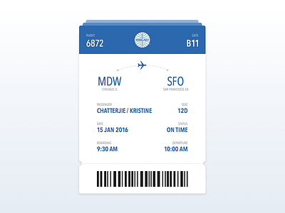 Daily UI | Boarding Pass