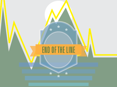 End of the Line illustrator poster vector