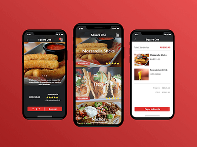 Pincer app check out first shot food iphone x menu order pay rating restaurant ui ux