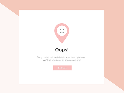Not available in your area by Denisse García on Dribbble