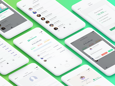 MiResidencial app android building clean contacts finances green ios manager mockup modal plan profile