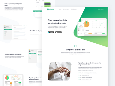 Redesign for MiResidencial app chart graph homepage landing page mobile product responsive ux ui web website