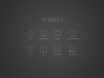 Minimal Services Icons - PSD download free icons ios ipad iphone minimal mobile psd screen service web