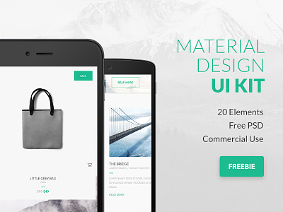FREEBIE PSD: Google Material Design UI Kit app design design free freebie google material mobile psd ui ui kit ux web