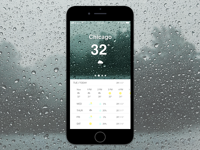 Weather App design ios mobile app rebound sketch ui ui challenge ux