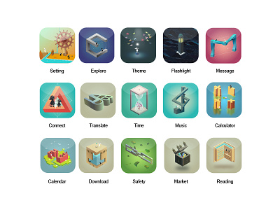 Monument Valley theme icon icons