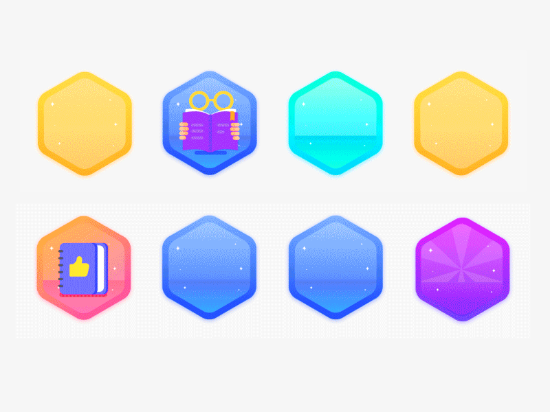 achievement badges&animation(3/3) animation badges icons medal