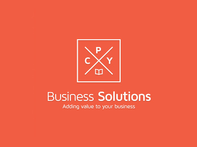 Business Solutions books branding business clean cross flat logo red solutions square value white