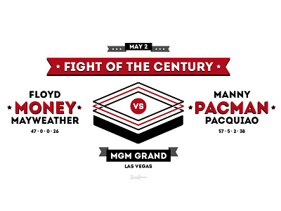 Who's your money on? boxing fight grand illustration mayweather mgm money pacman pacquiao tmt typography