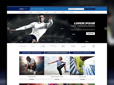 New Sports Clothing & Equipment Retailer clothing digital ecommerce equipment fashion homepage sports ui web wit