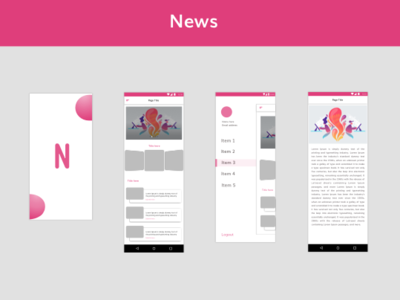 News app design graphics icon illustration ui ux