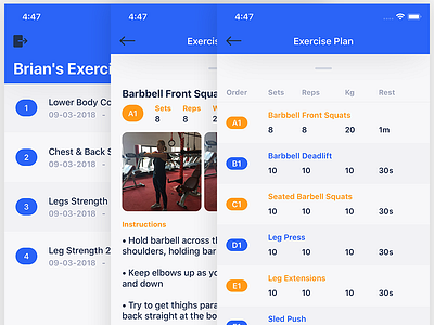 Detailed & Compact Exercise Views