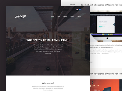 AirTheme | Personal project business html promo web webdesign