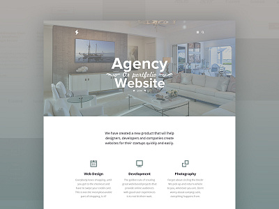 Agency corporate flat layout portfolio ui ux web webdesign