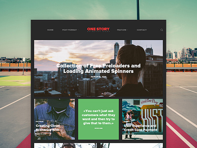 One Story | WordPress Theme corporate flat layout news ui ux web webdesign