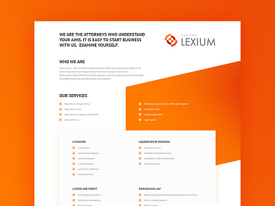 Lexium business corporate flat layout one page online ui ux web webdesign