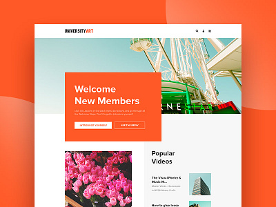University Art business corporate flat layout online ui ux web webdesign