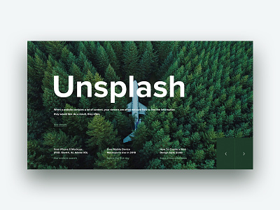 Unsplash clean color flat image layout nature ui ux web webdesign