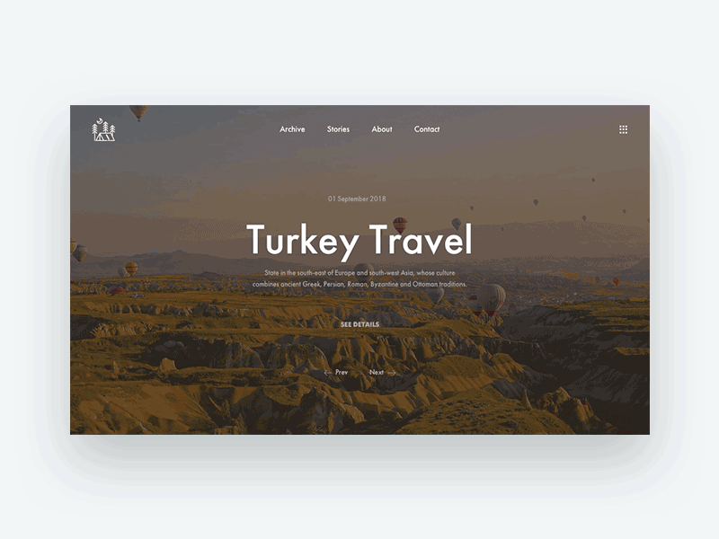 Turkey Travel clean color concept flat image layout travel ui ux web webdesign