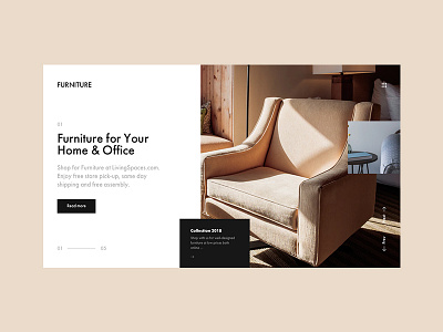 Furniture clean concept flat furniture interaction ui ux web webdesign website