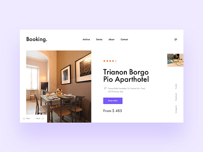 Booking business corporate design flat layout ui ux web webdesign