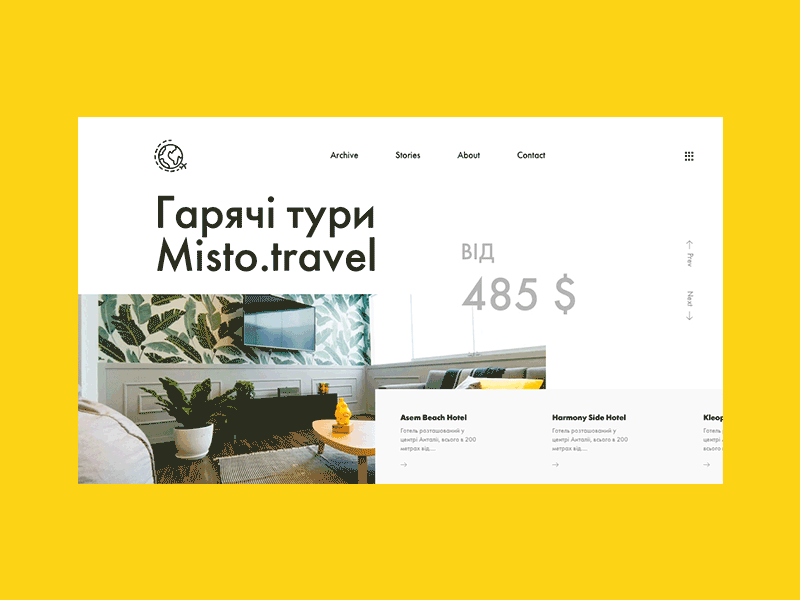 Misto Travel clean color flat layout ui ux web webdesign