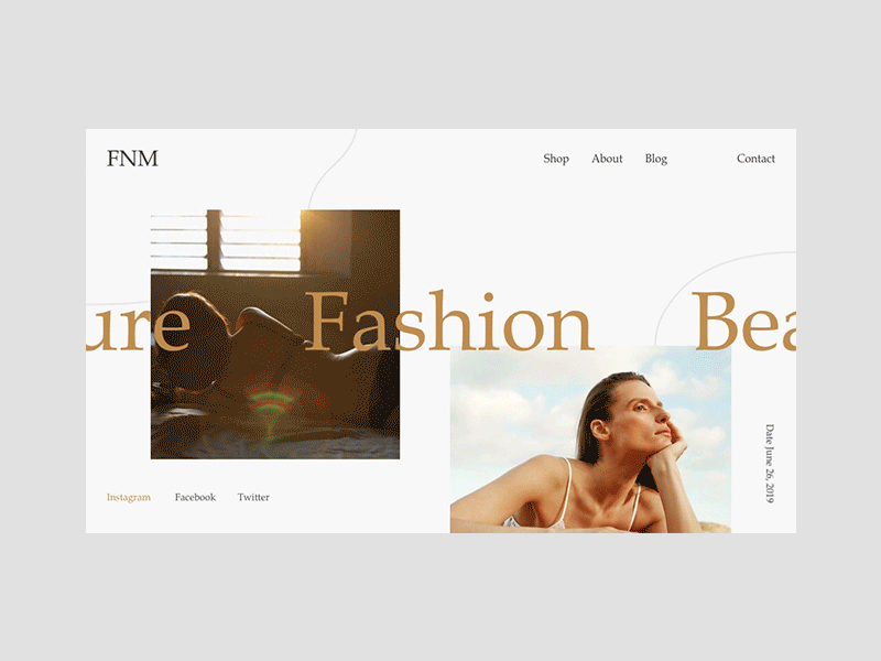 Fashion / Concept animation clean concept corporate effect fashion layout principle ui ux web webdesign