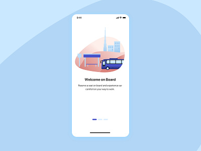 Intro Slide for Commute Transportation App android android app app app design branding commute illustration intro screen ios ios app mobile app transportation ui ux vector