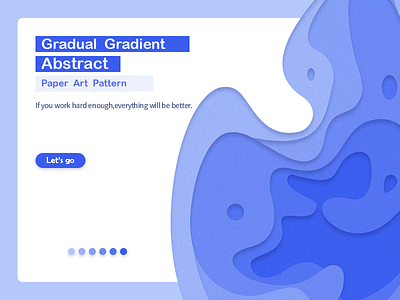 Gradual Gradient Abstract Paper Art Pattern design illustration web